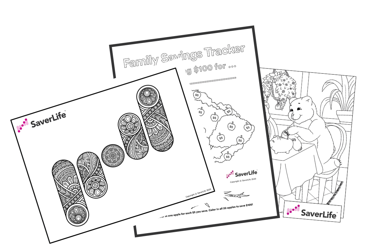 saving money coloring pages