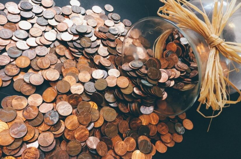 money saved in a jar